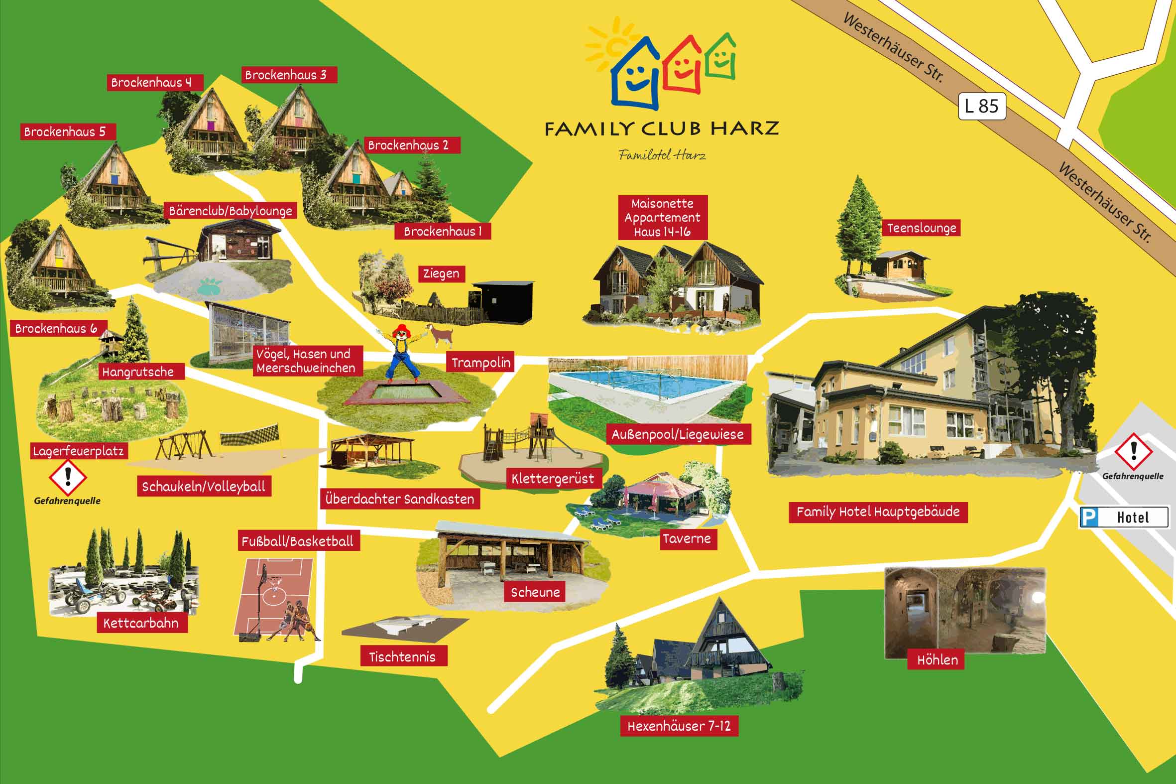 Lageplan Family Club Harz