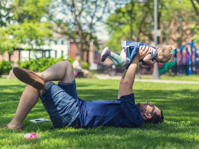 Papa und Tochter