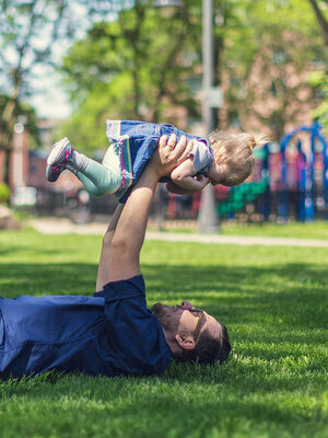 Papa und Tochter