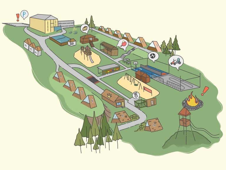 Lageplan Außengelände des Familienhotels Family Club Harz