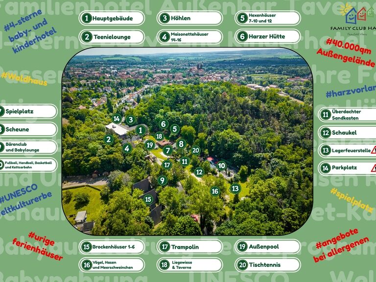 Lageplan des Family Club Harz Geländes